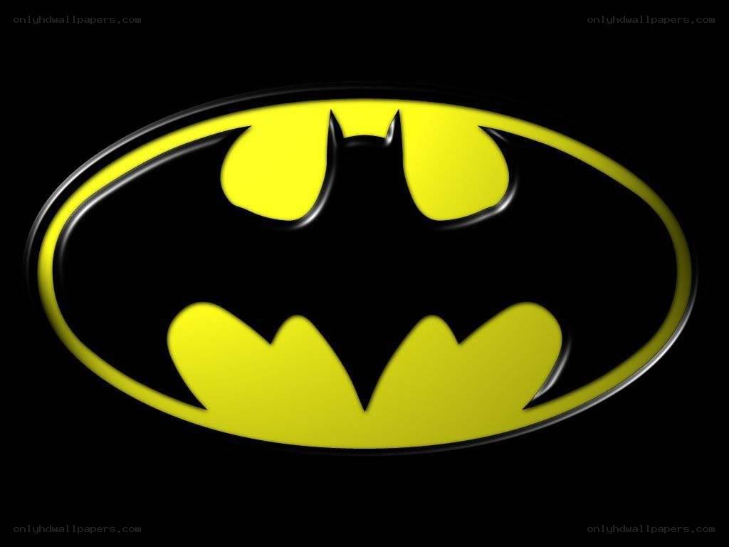 Batman logo on black background