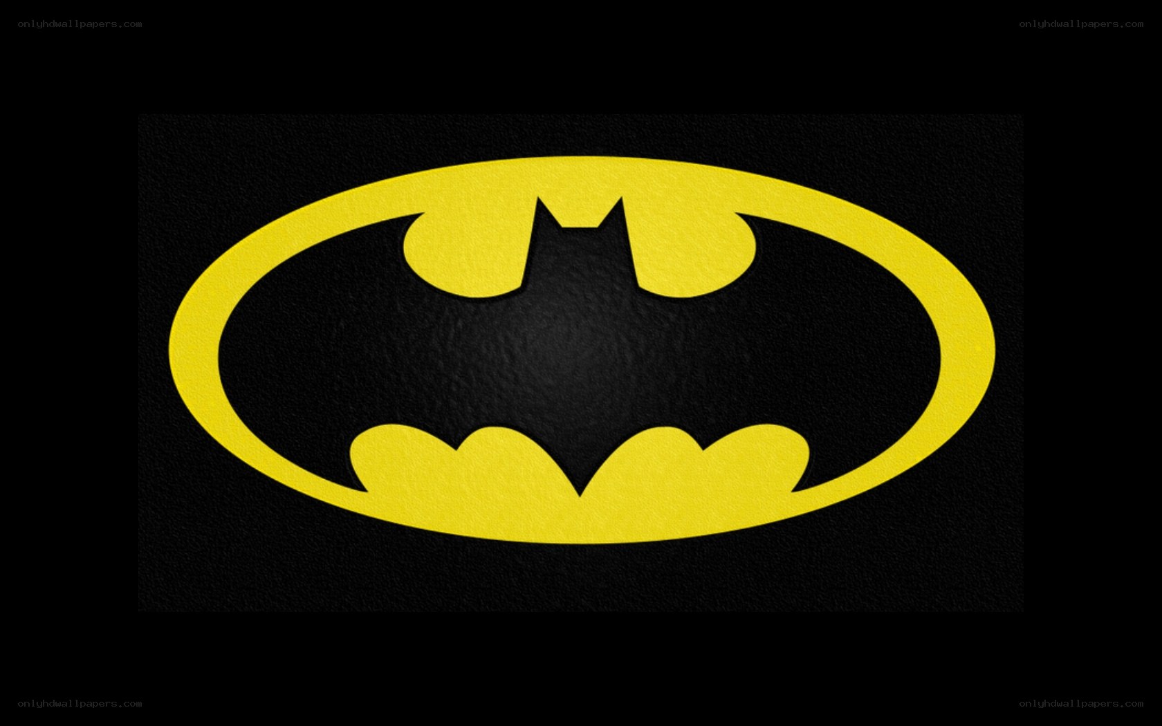 Batman logo on black background