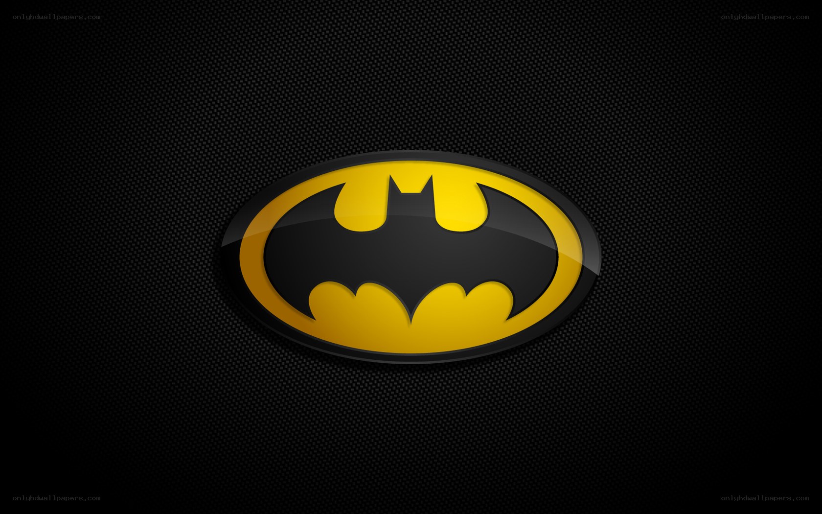 Batman logo on black background