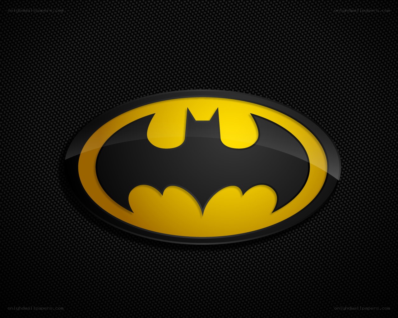 Batman logo on black background