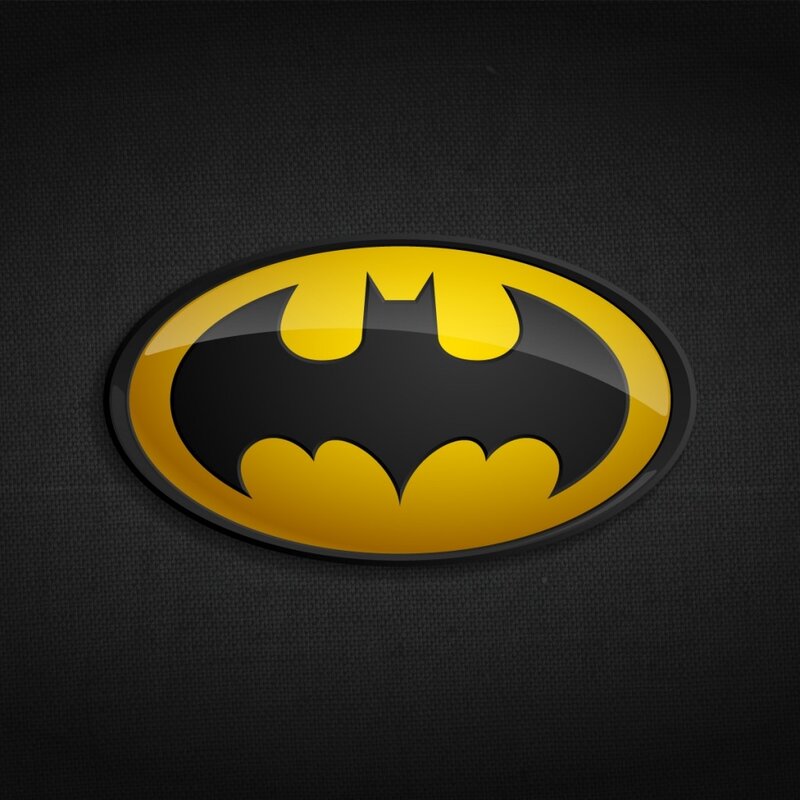 Batman Logo on Black — Dark, Vector Art, Black Background, Yellow