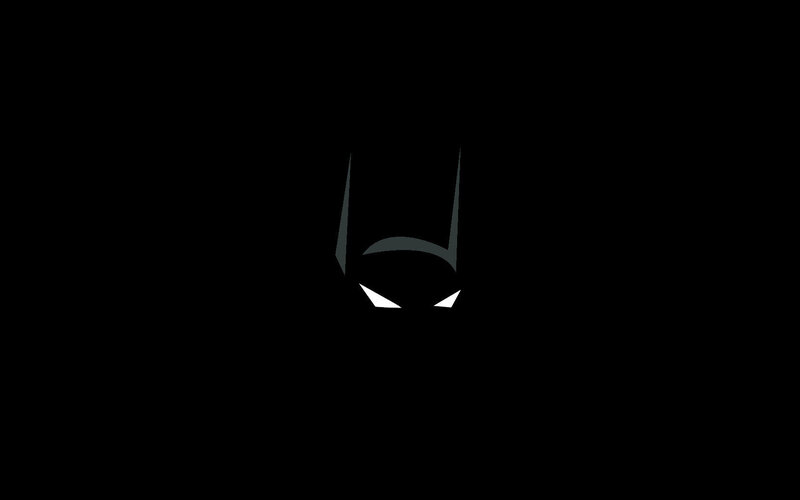 Batman logo on black