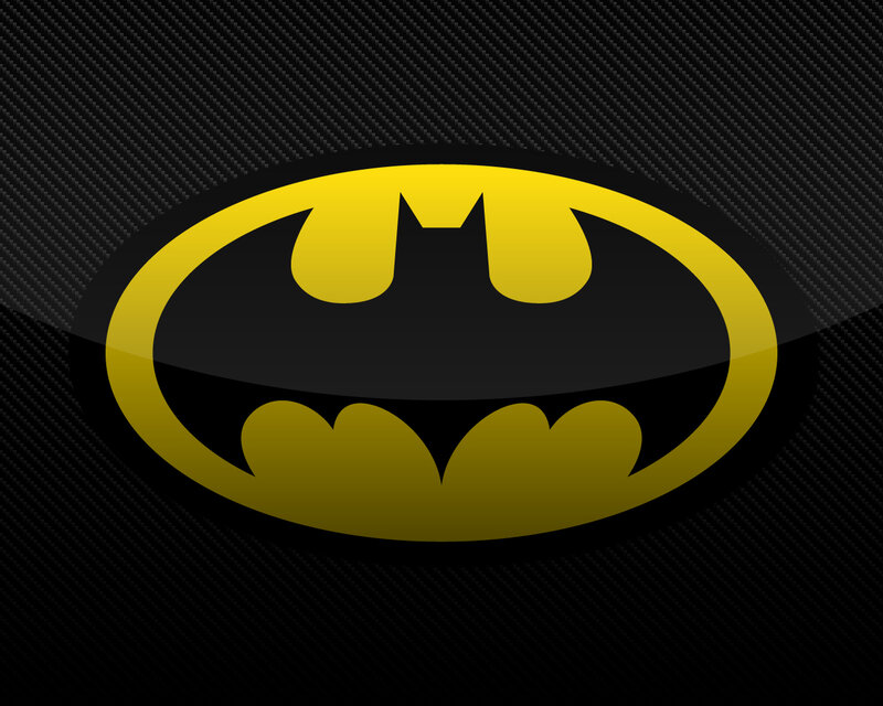 Batman logo on carbon fiber