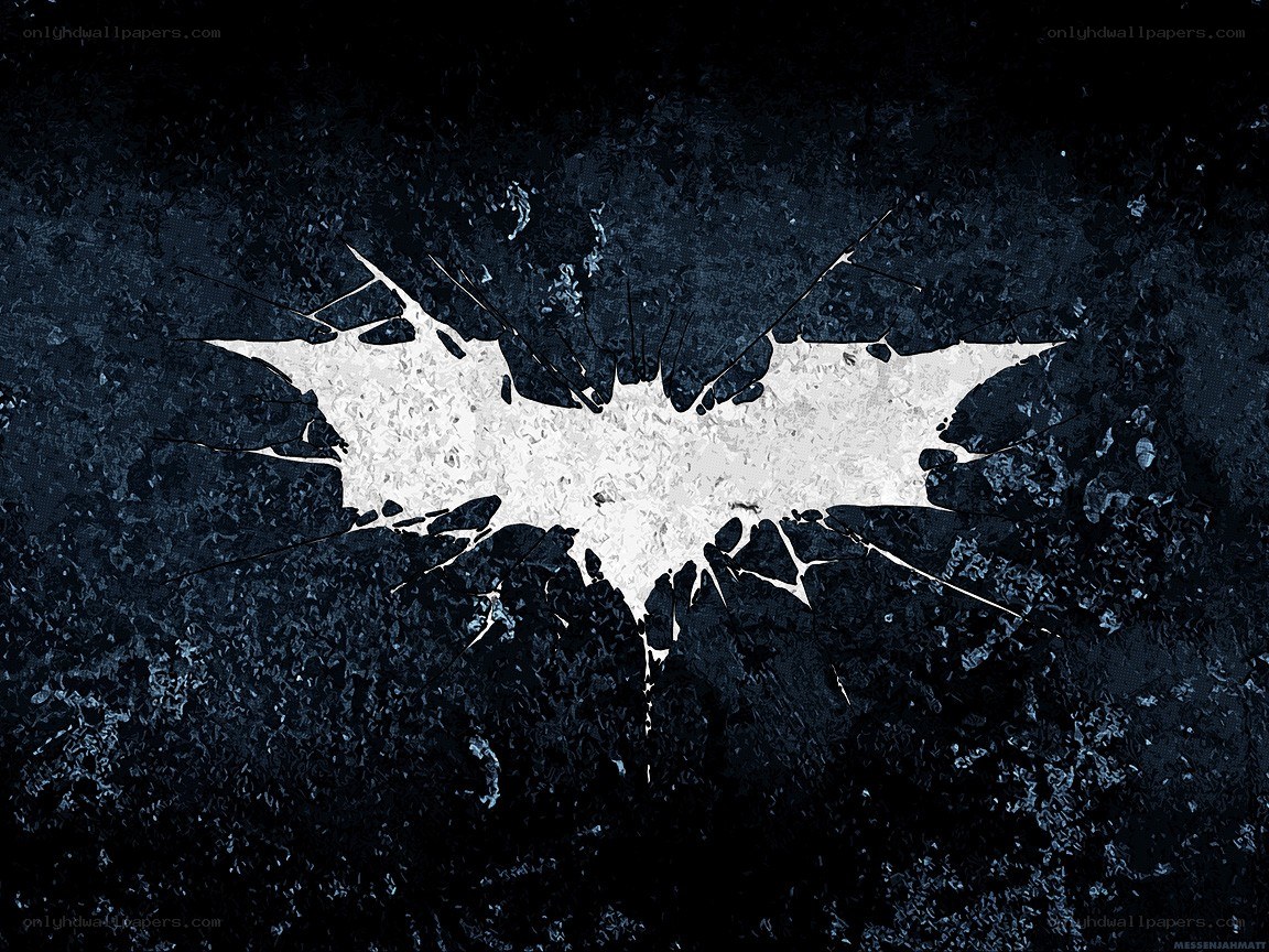 Batman logo on cracked surface
