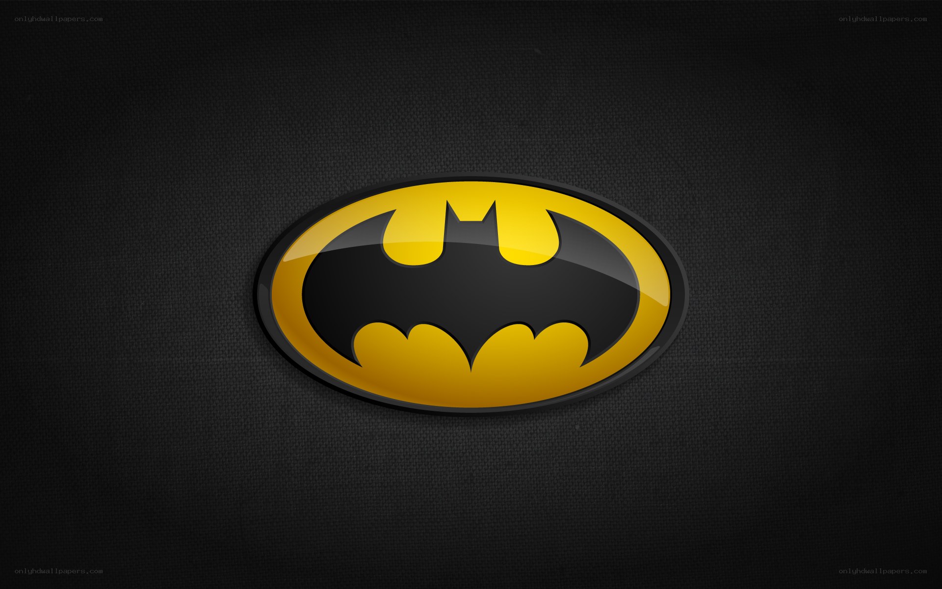 Batman logo on dark background
