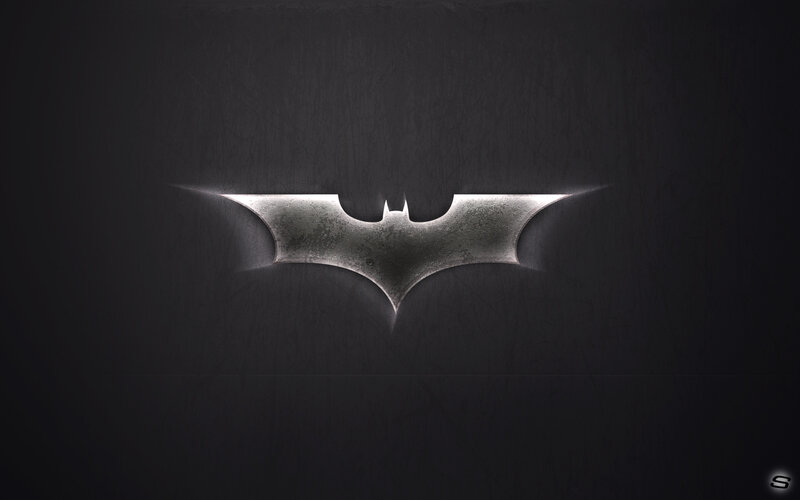 Batman logo on dark background