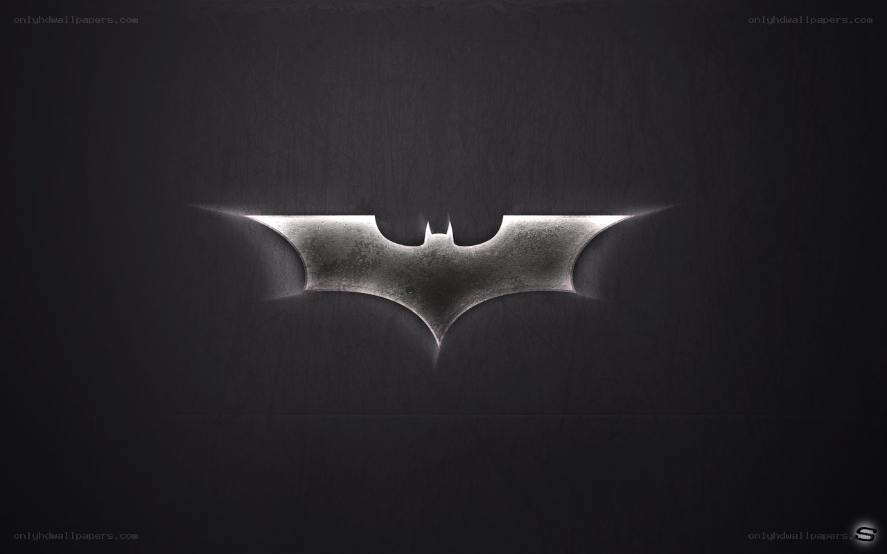 Batman logo on dark background