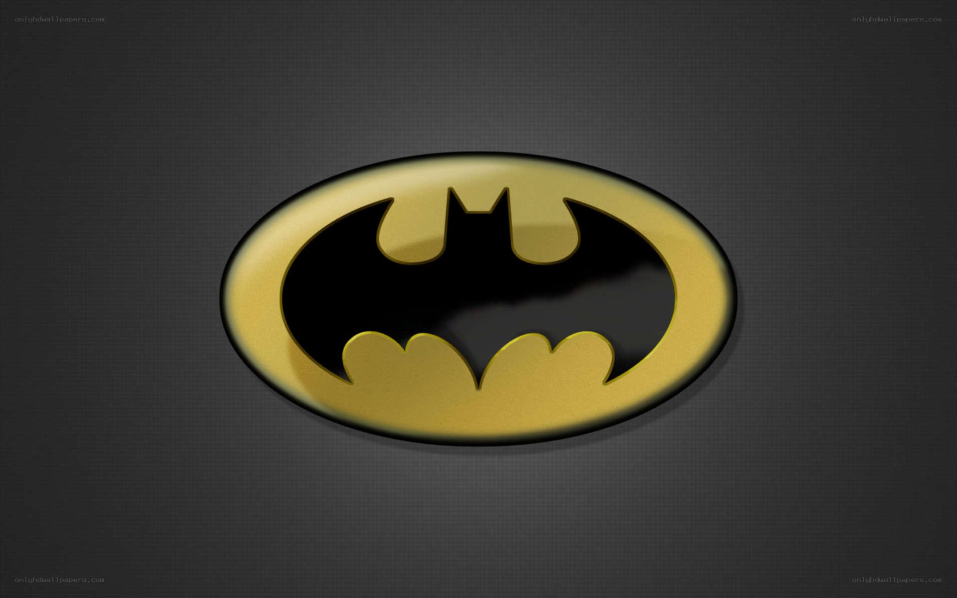 Batman logo on dark background