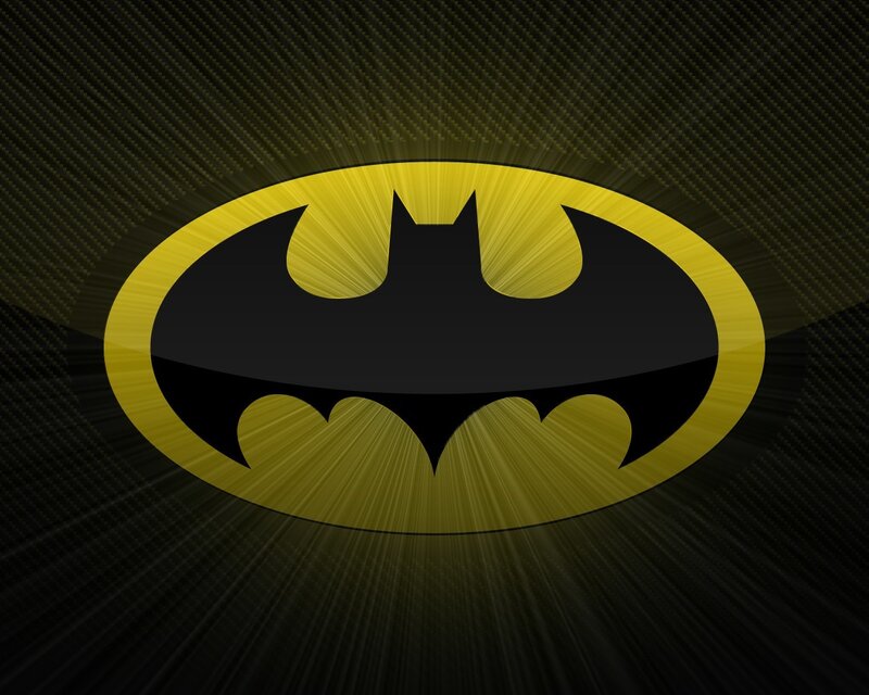 Batman logo on dark background