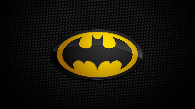 Batman logo on dark background
