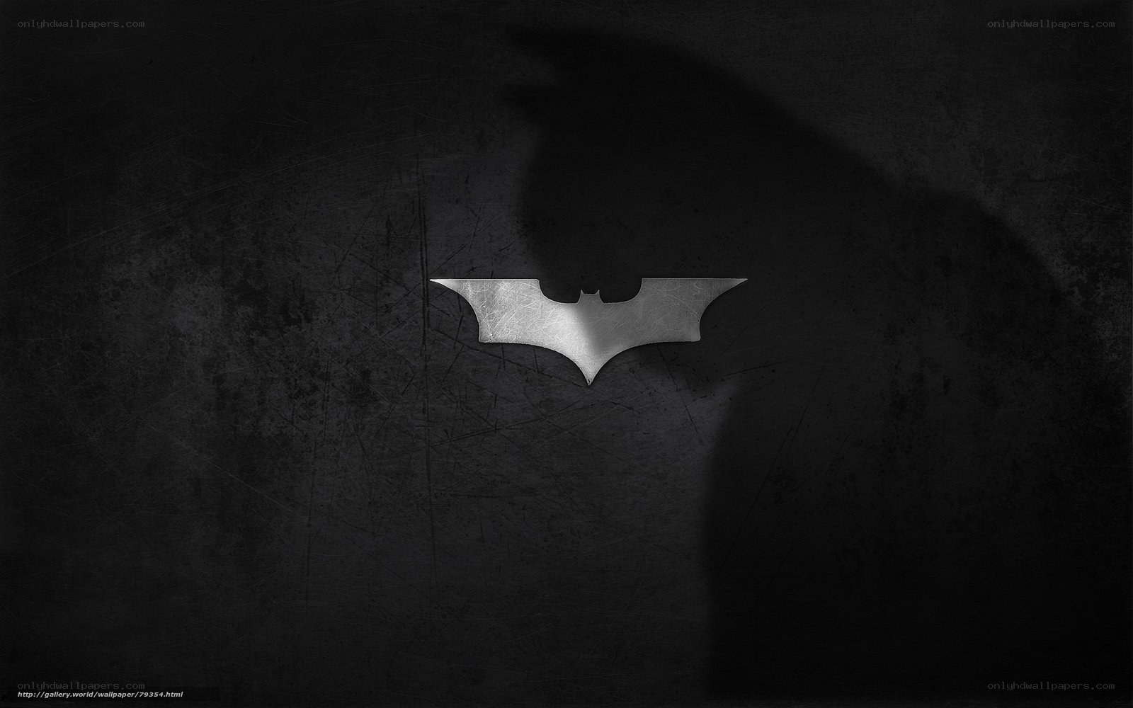 Batman logo on dark background