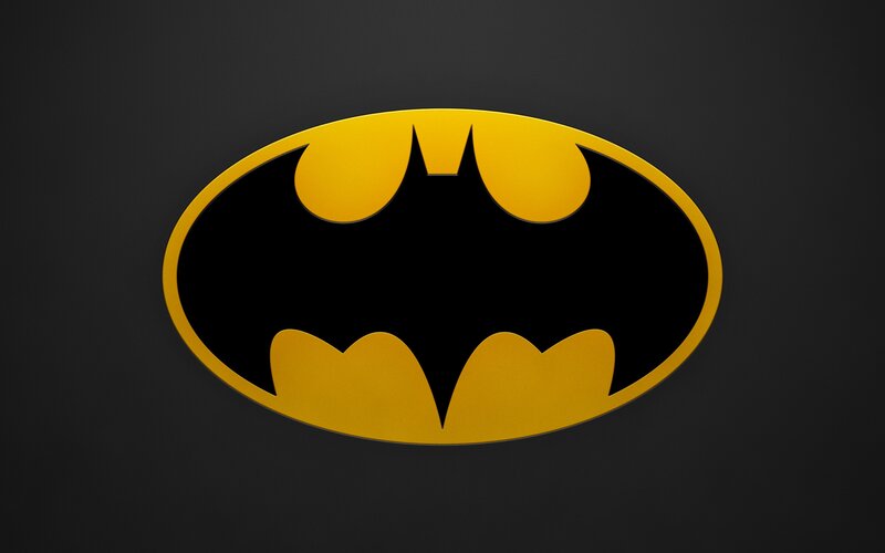 Batman logo on dark background