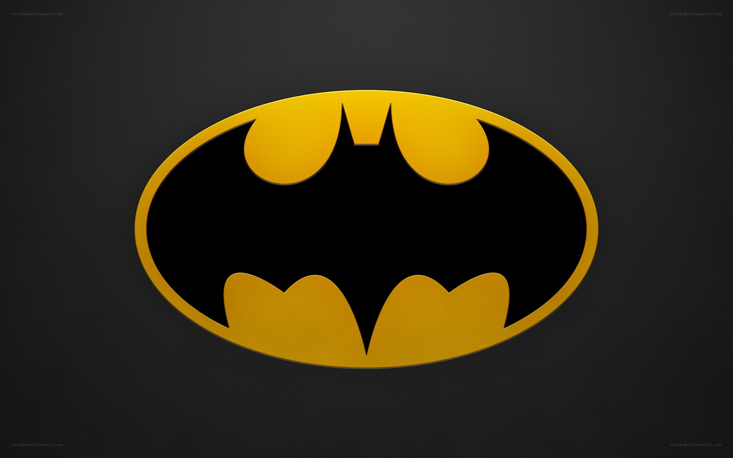 Batman logo on dark background