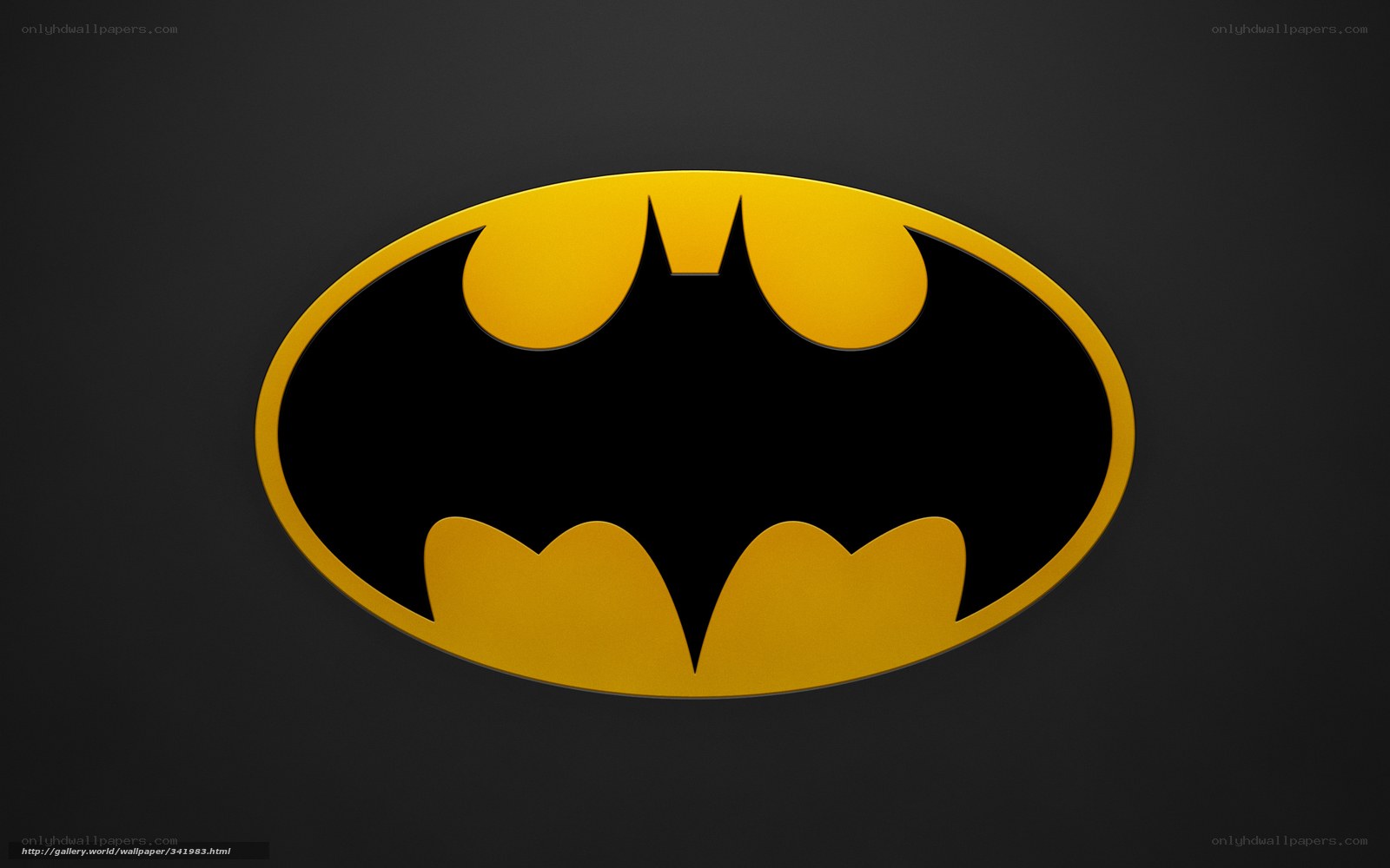 Batman logo on dark background