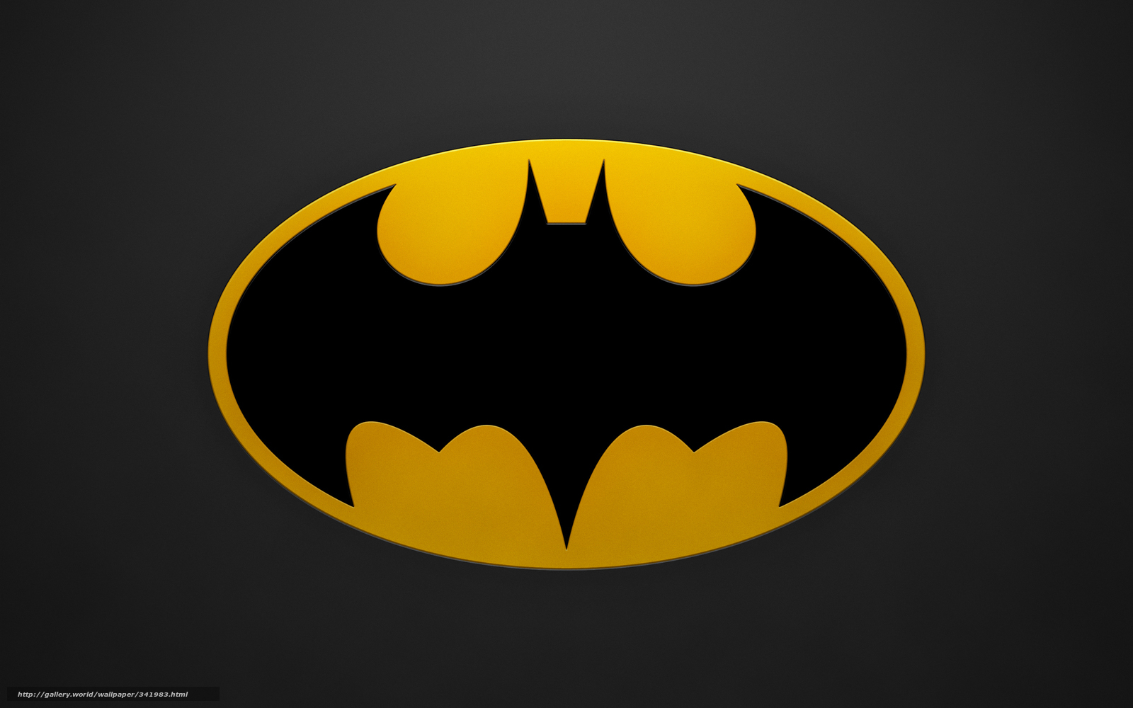 Batman logo on dark background