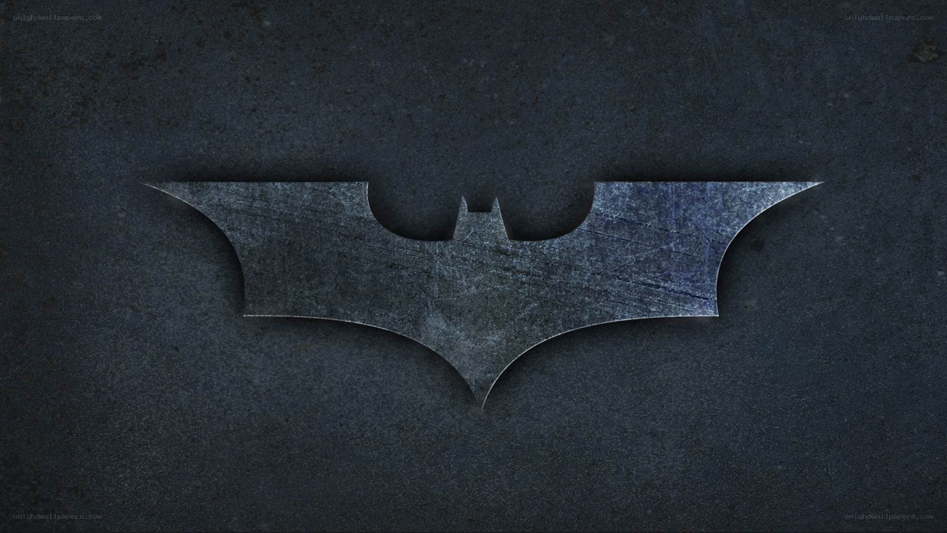 Batman logo on dark background