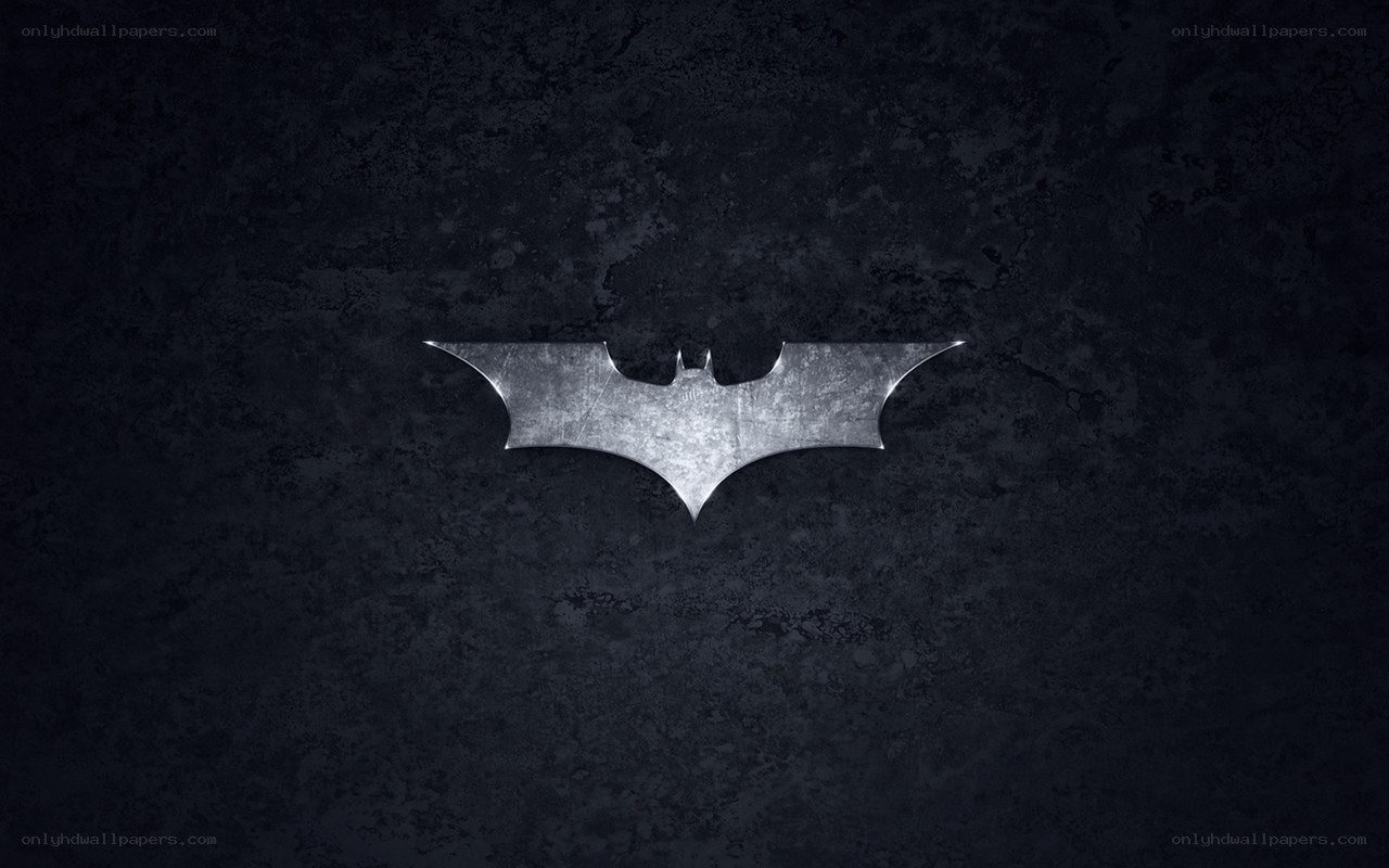 Batman logo on dark background