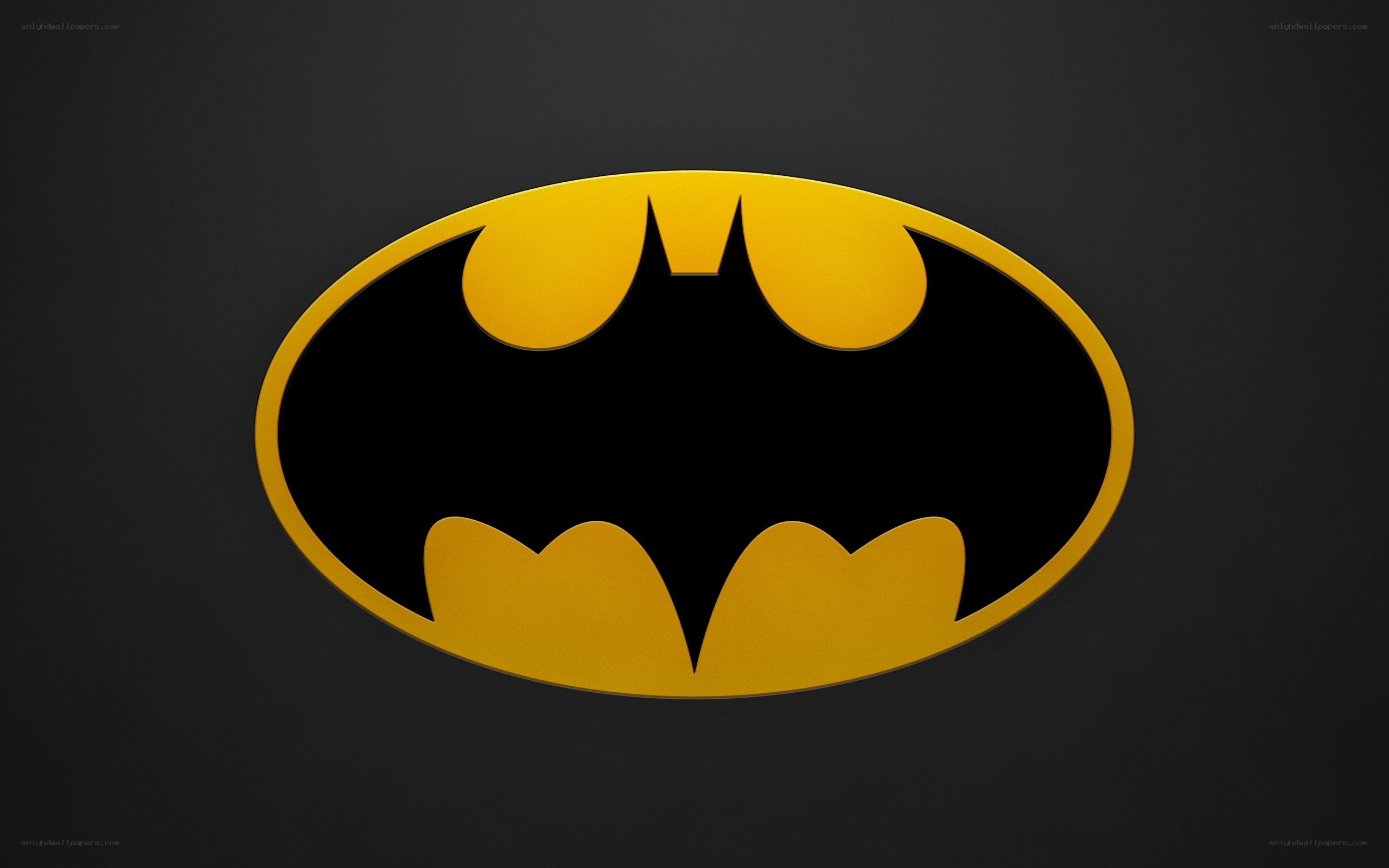 Batman logo on dark background