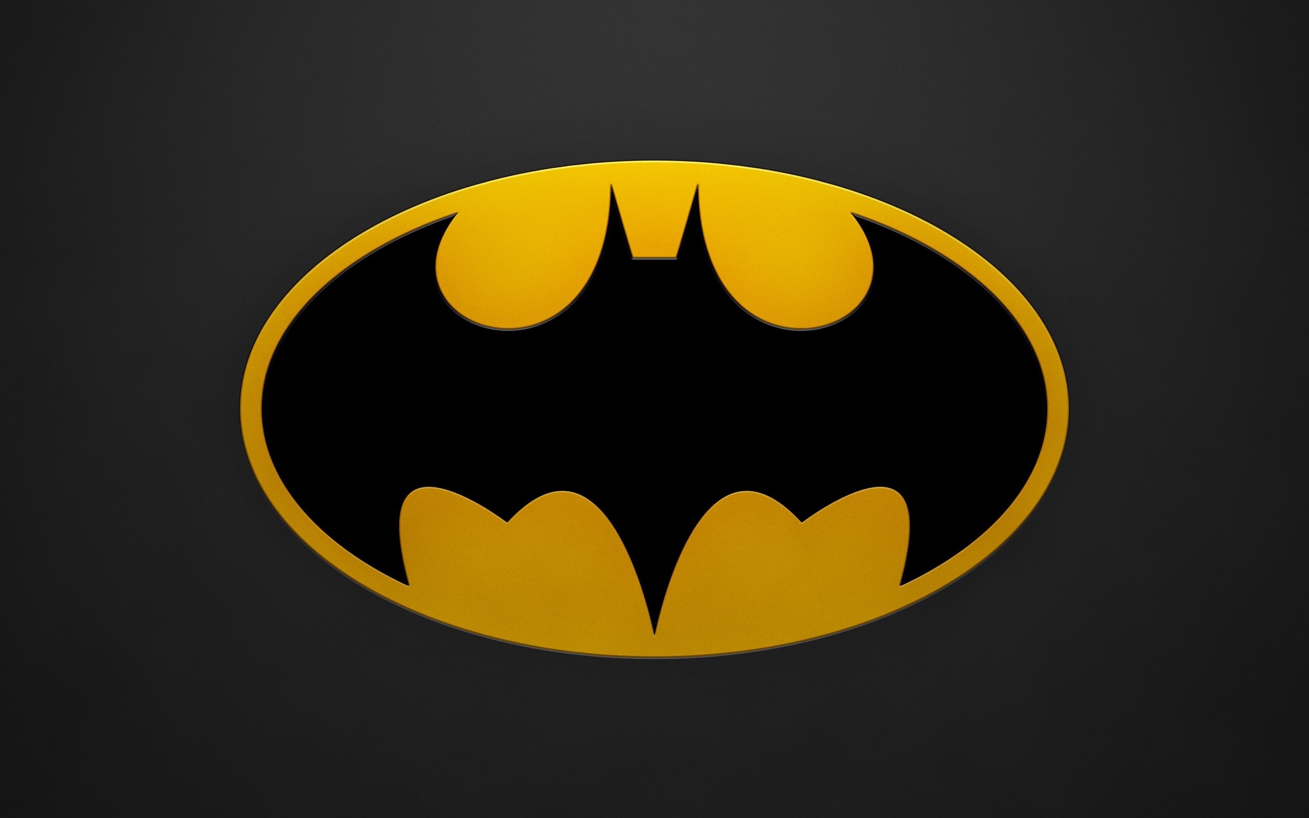 Batman logo on dark background