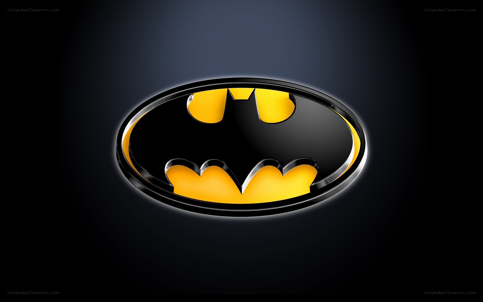 Batman logo on dark background