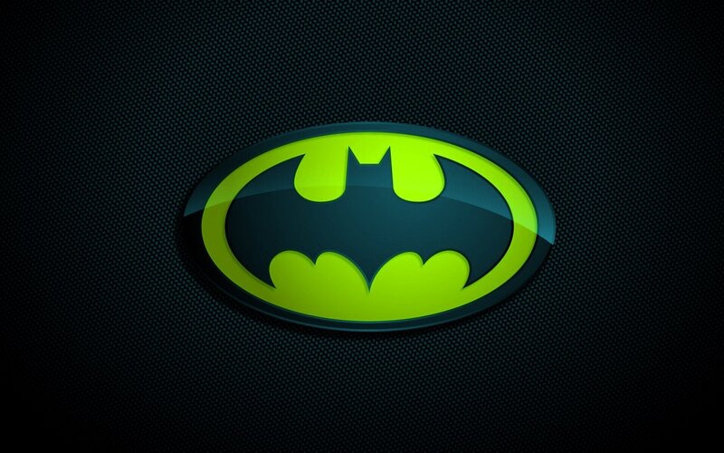 Batman Logo on Dark Background — Black, Dramatic