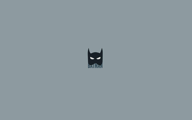 Batman logo on gray background