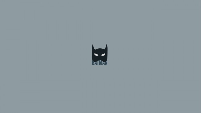 Batman logo on gray background