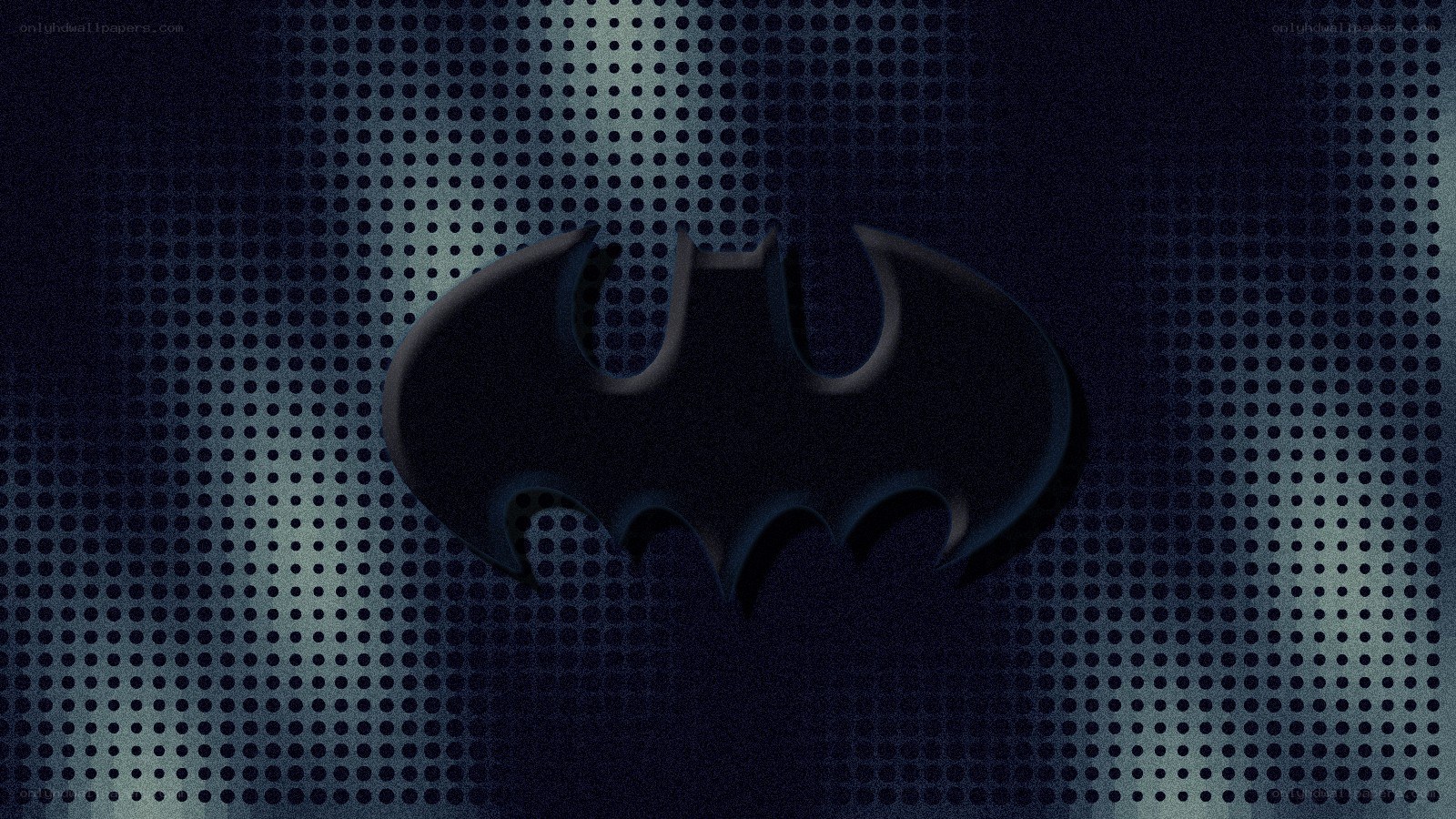 Batman logo on perforated metal