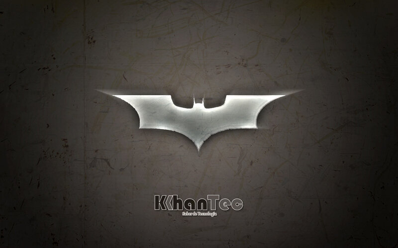 Batman logo on textured wall