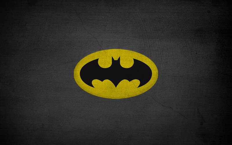 Batman Logo on Wall — Black, Dark