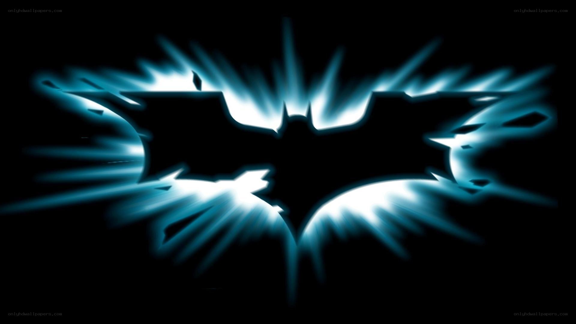 Batman logo with blue glow