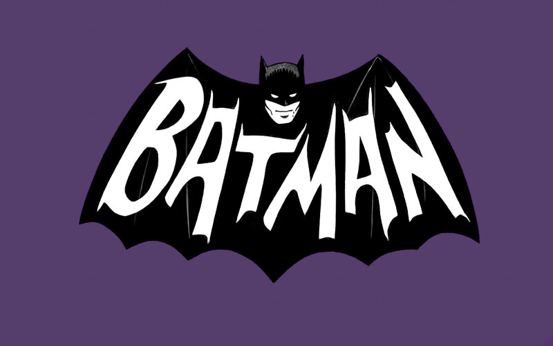 Batman logo with character face