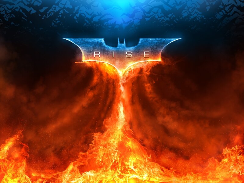Batman Logo with Fire