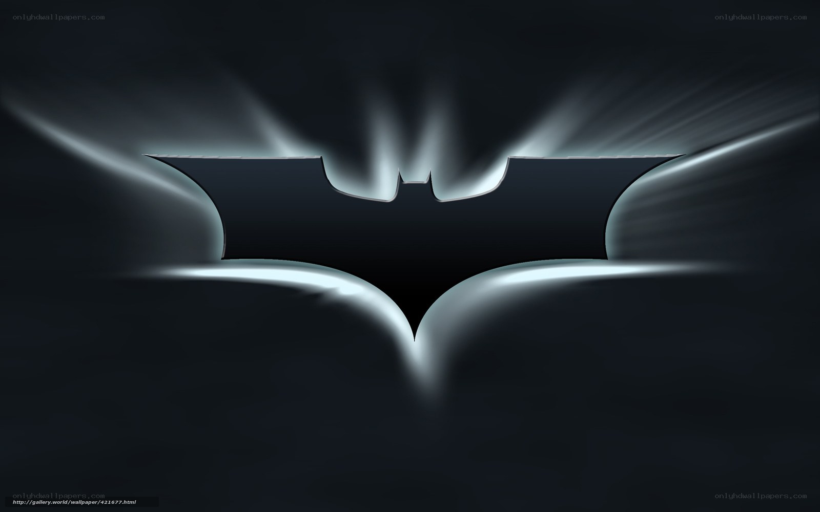 Batman logo with light effects