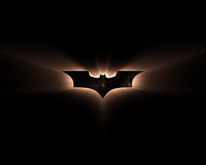 Batman logo with light rays