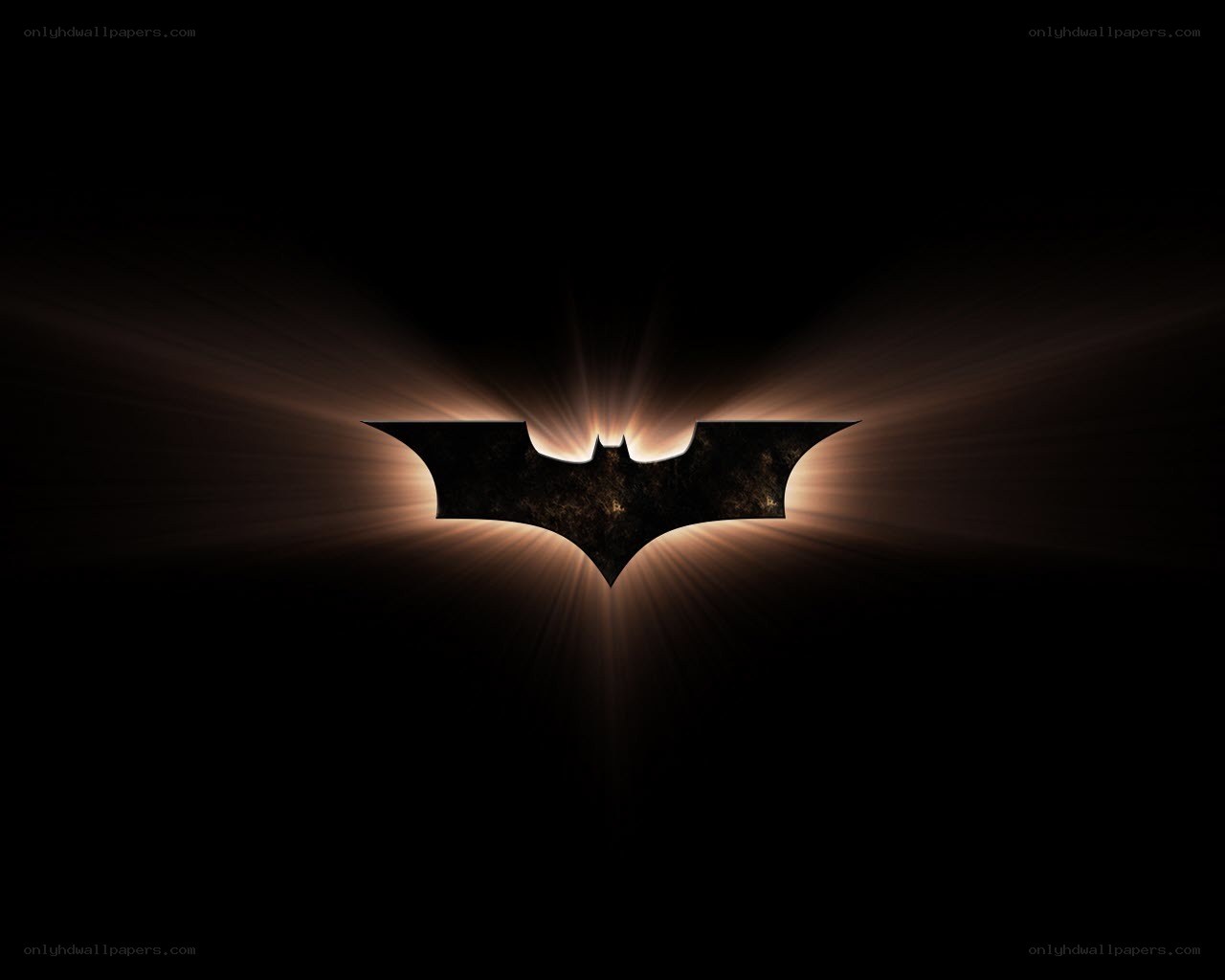 Batman logo with light rays