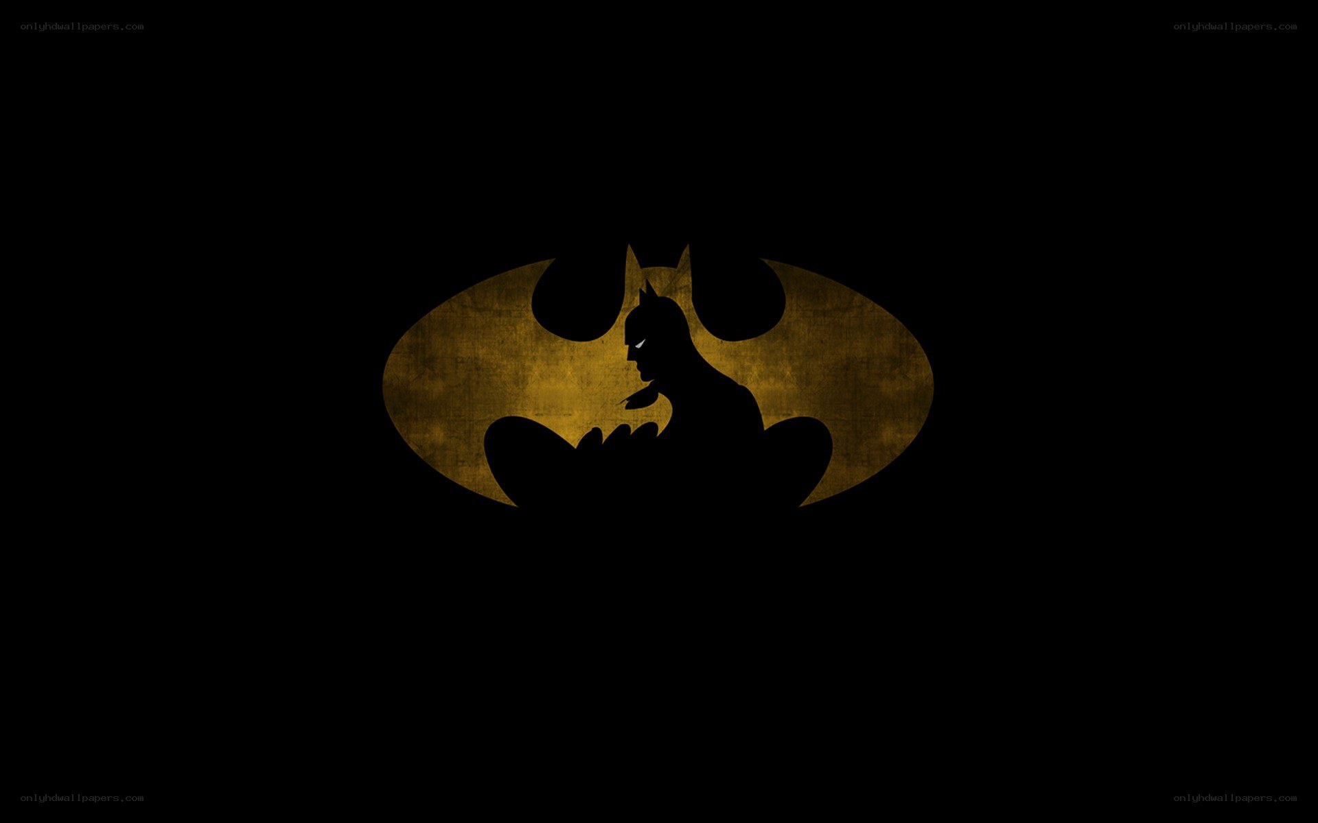 Batman logo with silhouette