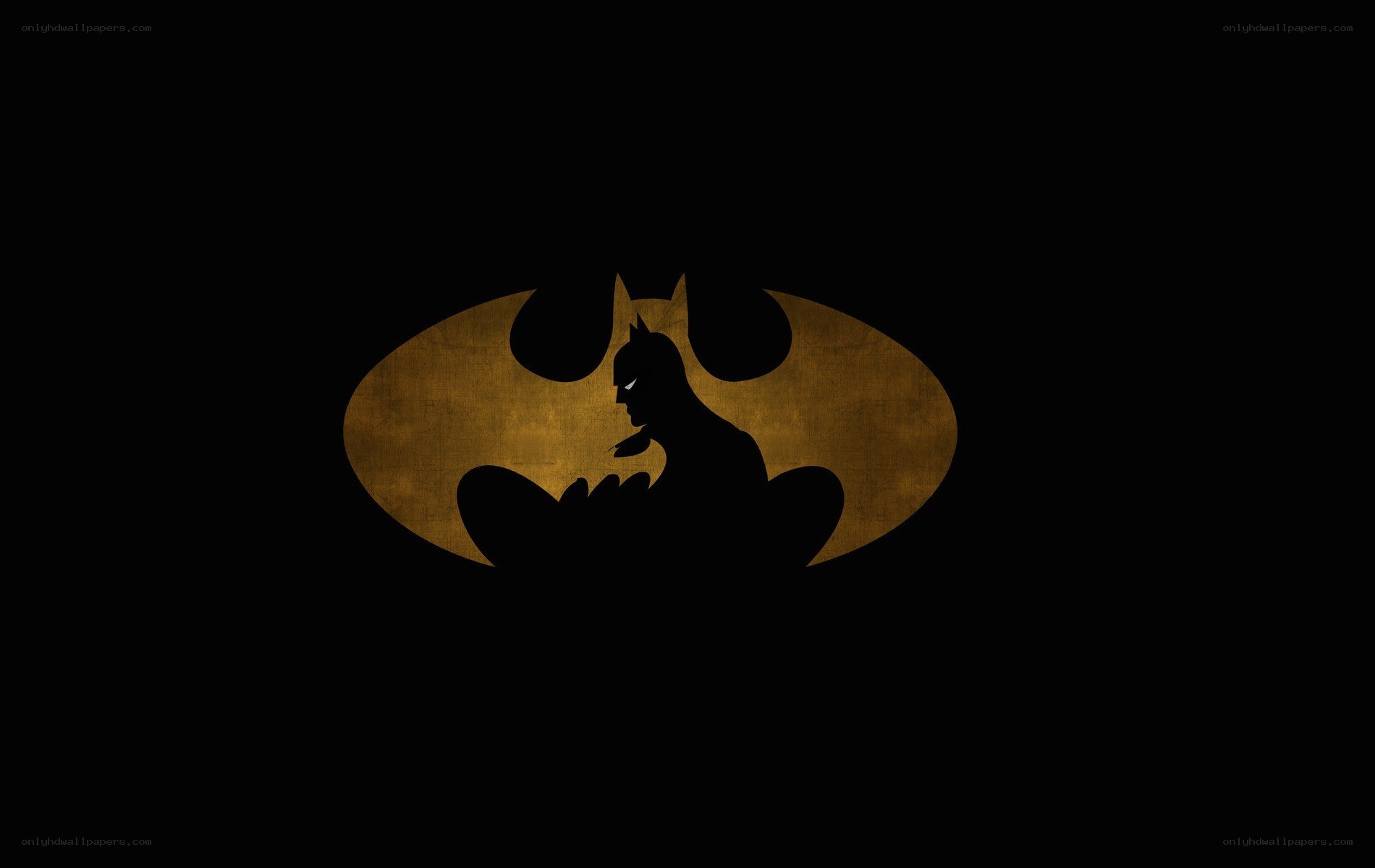 Batman logo with silhouette