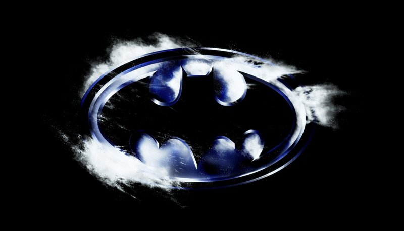Batman Logo with Smoke — Black, Dramatic