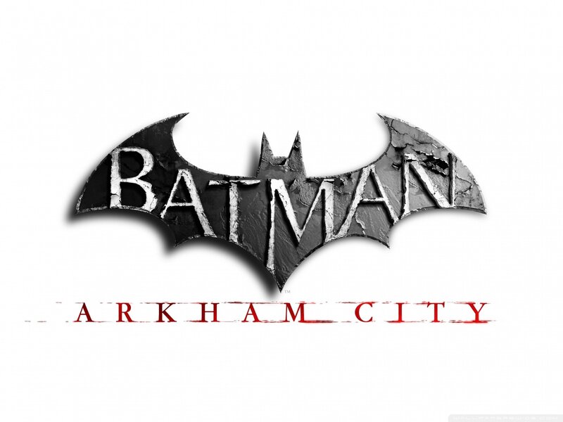 Batman Logo with Text — Black