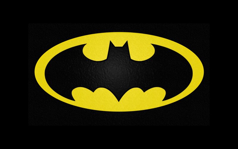 Batman Logo — Yellow, Minimalist