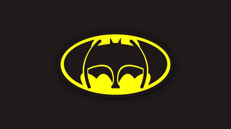 Batman Logo — Yellow, Minimalist, Vector Art