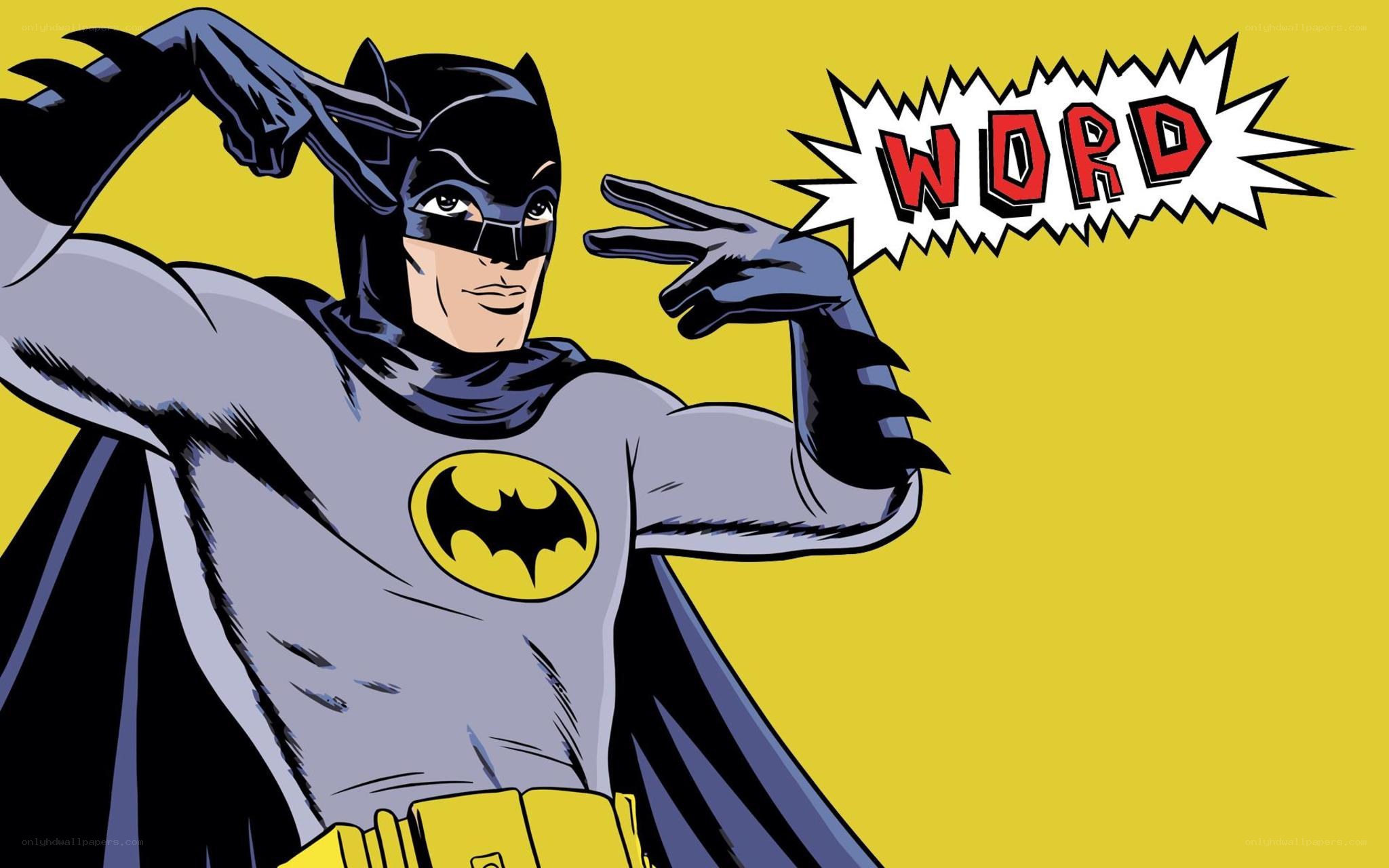 Batman making a peace sign