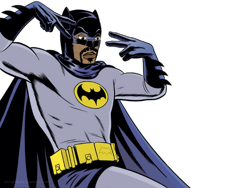 Batman making peace signs
