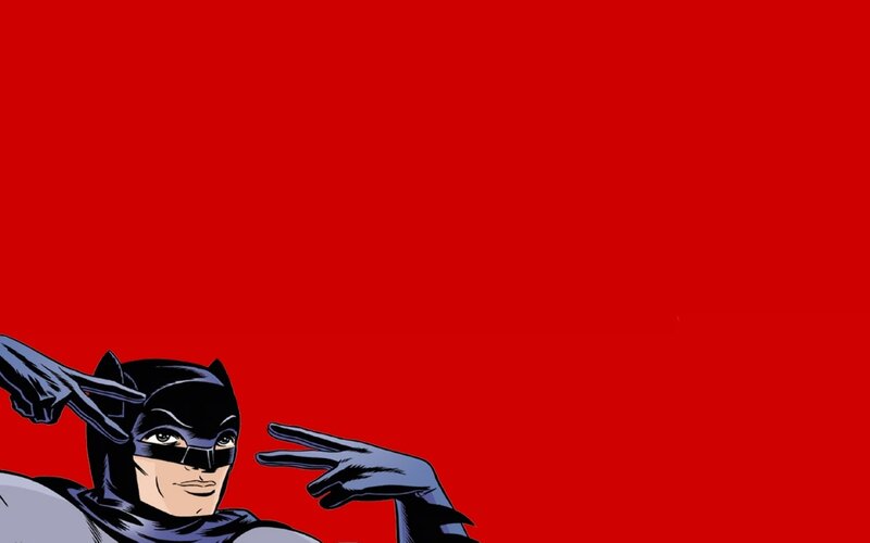 Batman making peace signs