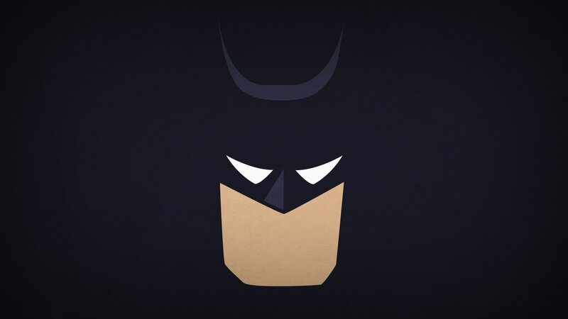 Batman Mask — Black, Dark, Night, Minimalist