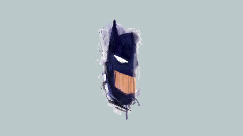 Batman Mask — Blue, Minimalist
