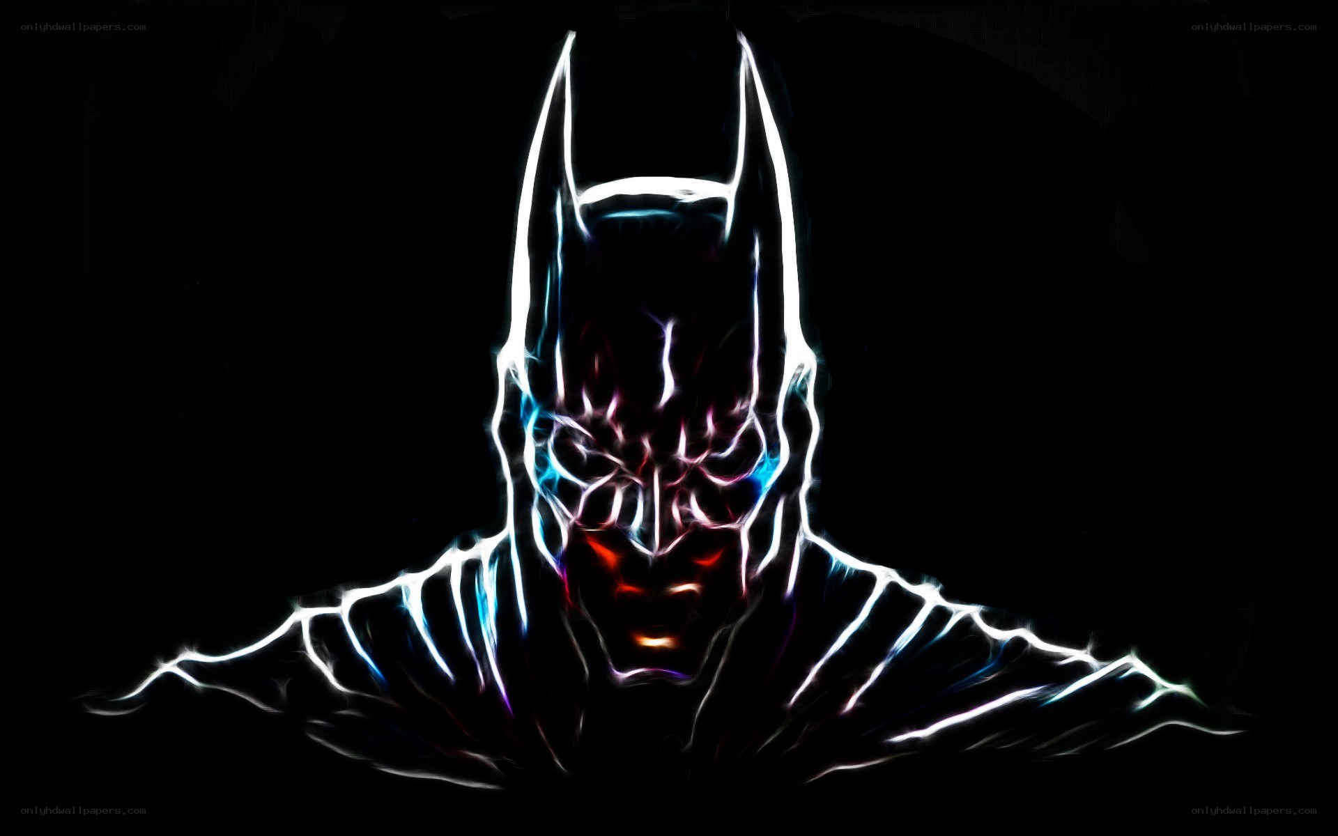 Batman neon silhouette