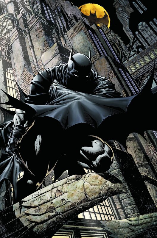 Batman on a Building — Black, Dramatic