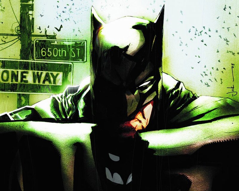 Batman on a city street